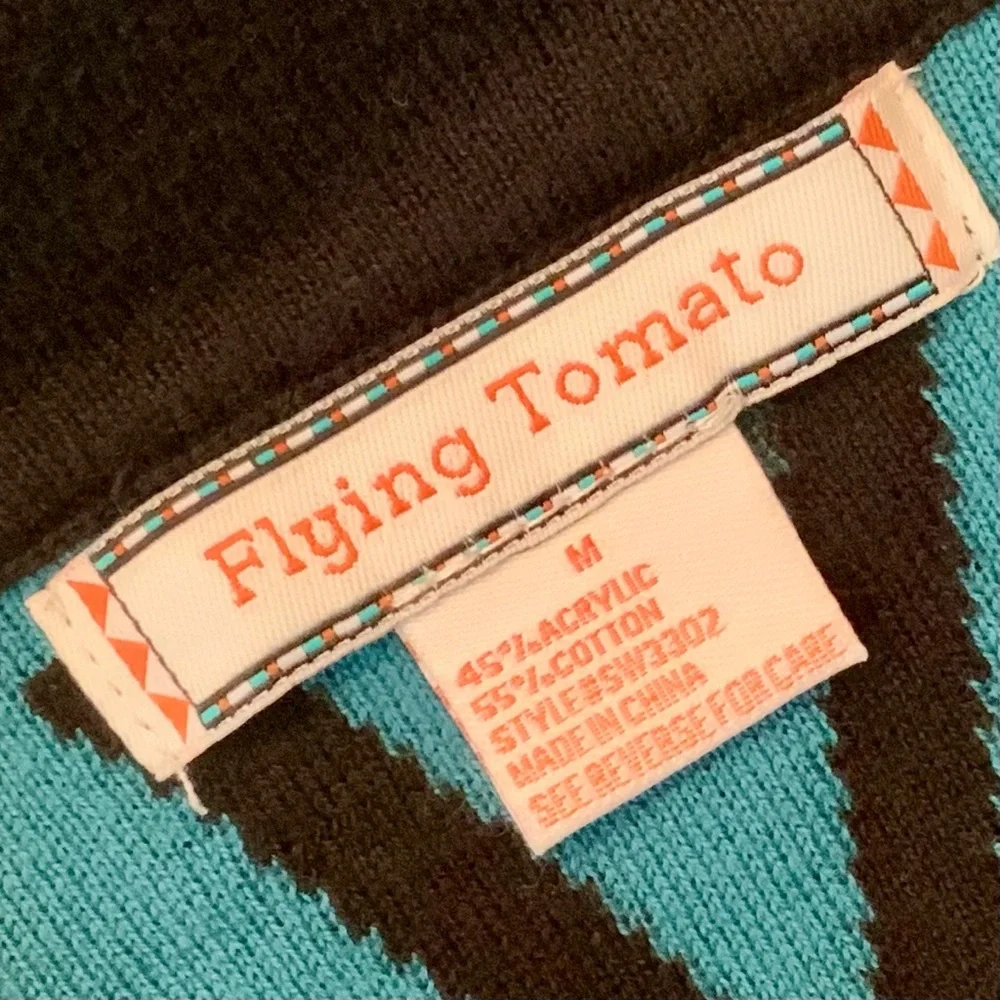 NWOT Flying Tomato Teal, Pink and Black Mini Skirt - Picture 4 of 5